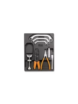 image of Beta Tools T250 8pc Mixed Automotive Tool Set Tray for Roller Cabs 024240250