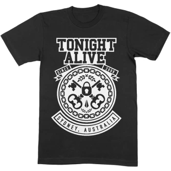 image of Tonight Alive - TA Keys Unisex Large T-Shirt - Black