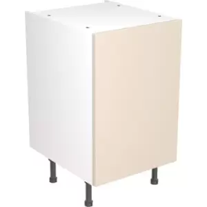 Image of Kitchen Kit Flatpack Slab Kitchen Cabinet Base Unit Super Gloss 500mm in Cashmere MFC