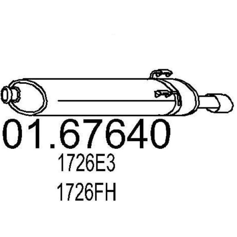 Image of MTS 01.67640 Rear silencer End Silencer (3437)