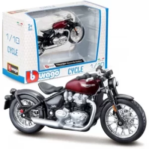 image of 1:18 Triumph Bonneville Bobber Motorbike Diecast Model