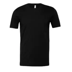 image of Canvas Unisex Jersey Crew Neck T-Shirt / Mens Short Sleeve T-Shirt (L) (Heather Black)