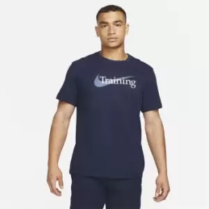 Image of Nike Dri-FIT Mens Swoosh Training T-Shirt - Blue