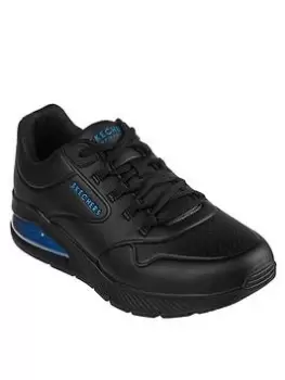 Image of Skechers Uno 2 Mesh Air-cooled Memory Foam Lace Up Trainer, Black, Size 11, Men