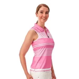 image of Under Par Sleeveless Golf Polo Ladies - Pink