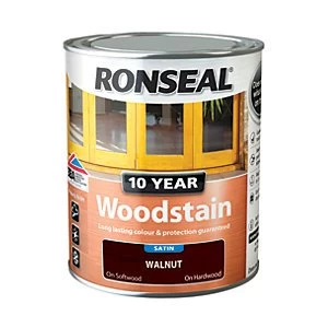 Image of Ronseal 10 Year Woodstain - Walnut 750ml