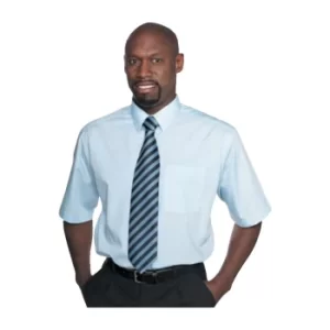 Image of Mens 17.5IN Short Sleeve Light Blue Classic Shirt