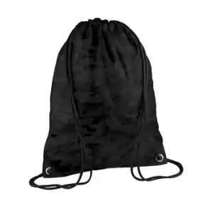 Image of Bagbase Premium Gymsac Water Resistant Bag (11 Litres) (One Size) (Midnight Camo)