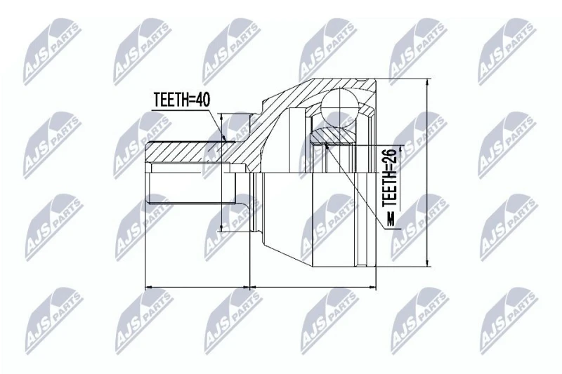 Image of NTY CV joint kit NTY NPZ-FR-040