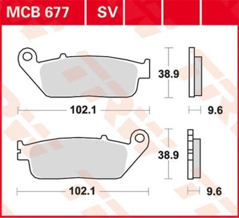 Image of TRW MCB677SV Brake pad set Brake Pad Set,disc brake (402)