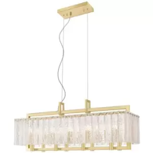 image of Zumaline Palace Pendant Ceiling Light, Matt Gold, Glass, 8x G9