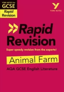 Image of York Notes for AQA GCSE Rapid Revision: Animal Farm catch up, revise and be ready for and 2023 and 2024 exams and assessments