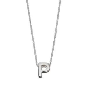 Image of Sterling Silver Alphabet Letter P Necklace