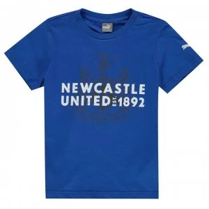 Puma Newcastle United Graphic T Shirt Junior Boys - Royal