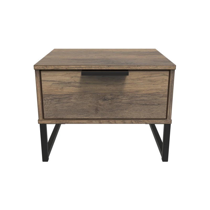 Image of Ready Assembled 2 U Fuji 1 Drawer Bedside (Ready Assembled) Walnut