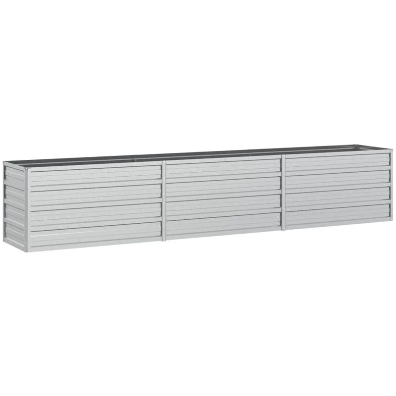 Image of VIDAXL Garden Raised Bed 240x40x45cm Galvanized Steel Silver vidaXL 8720286661796