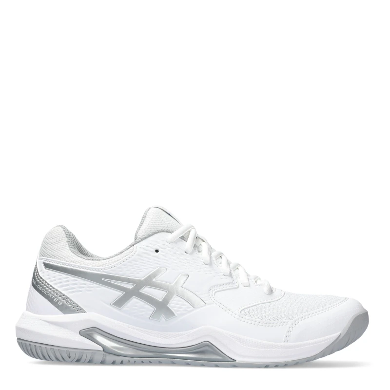 Image of Asics Gel-Dedicate 8 Tennis Shoes Womens White/Silver female 5 (38)
