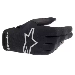 image of Alpinestars Radar Black Brushed Silver Gloves 2XL