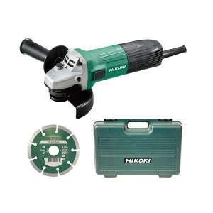 Image of HiKOKI G12STX/J7 Angle Grinder 115mm Diamond Blade & Case 600W 240V