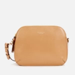 Image of Radley Womens Dukes Place Medium Ziptop Cross Body Bag - Dark Butter