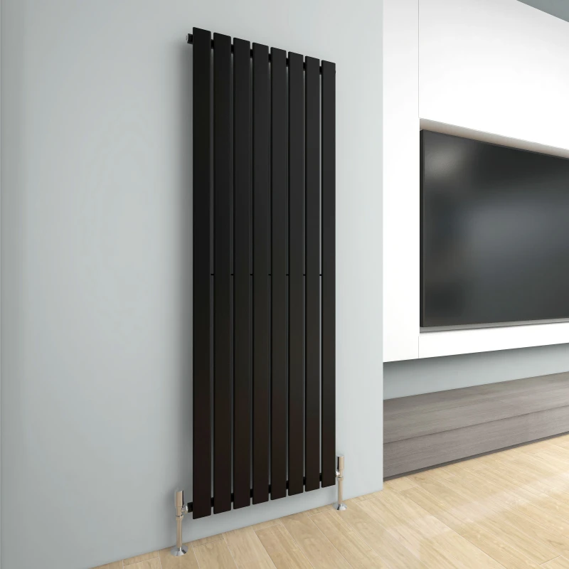 Image of MCC DIRECT 1800 x 544mm Single Designer Flat Panel Central Heating Radiator matt Black HS3323