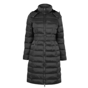 Image of Ted Baker Aliciee Long Quilted Puffer Jacket Womens - Black