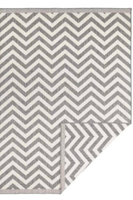 Image of The Rugs Palma Indoor Outdoor Reversible Rug Durable Soft For Living Room In Grey