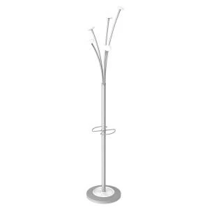 image of Alba Festival Coat Stand Silver White - High capacity coat stand with