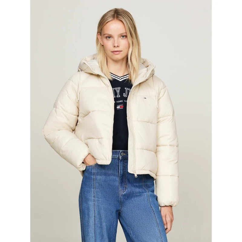 Image of Tommy Jeans Puffer Jacket - Cream Cream 14