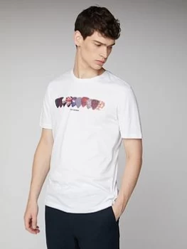 Image of Ben Sherman Plectrums T-Shirt - White, Size 2XL, Men