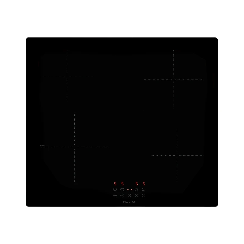 Image of Willow 60cm Induction Ceramic Hob Touch Control Hardwired 4 Zones Black