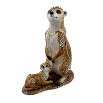 Image of Treasured Trinkets Figurine - Large Meerkat & Baby