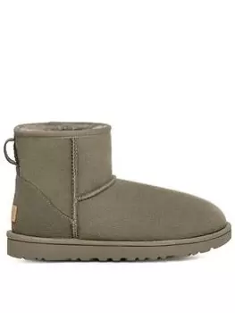 Image of UGG Classic Mini II Ankle Boots - Moss Green, Size 6, Women