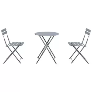 image of Norfolk Leisure Comfort Steel Grey Bistro Set