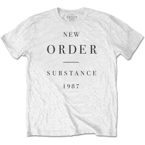 Image of New Order - Substance Mens Large T-Shirt - White