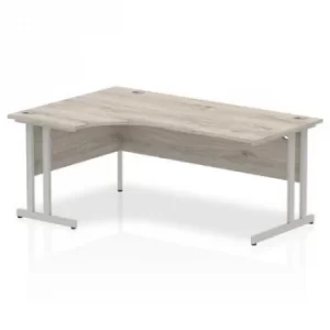 image of Impulse Cantilever 1800 Left Hand Crescent Desk Grey Oak