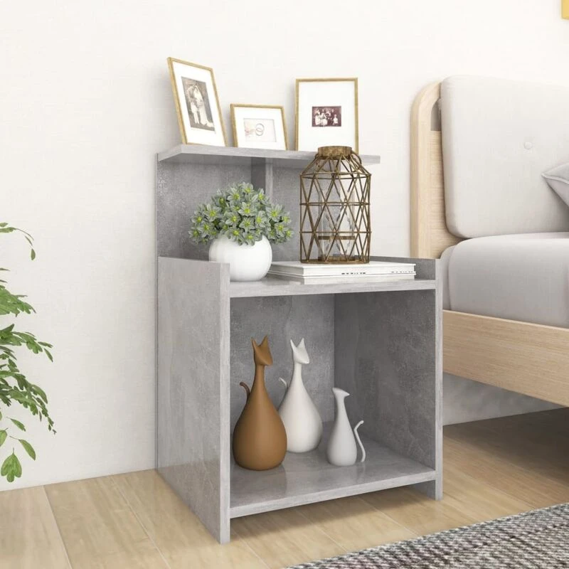 Image of VIDAXL Bed Cabinet Concrete Grey 40x35x60cm Engineered Wood Vidaxl 8720286557884