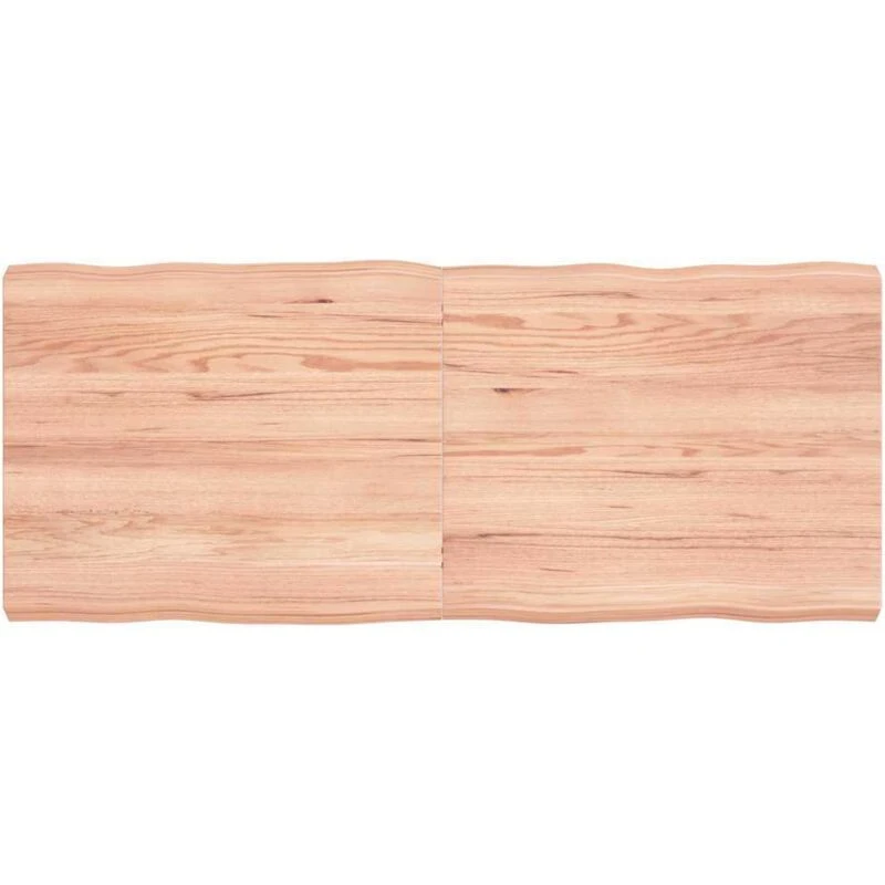 Image of VIDAXL Vidaxl - Table Top Light Brown 120x50x(2-6)cm Treated Solid Wood Live Edge 363959