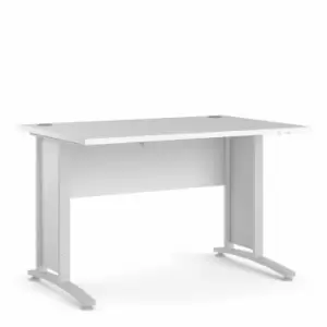 Image of Prima Desk 120 Cm In White With White Legs