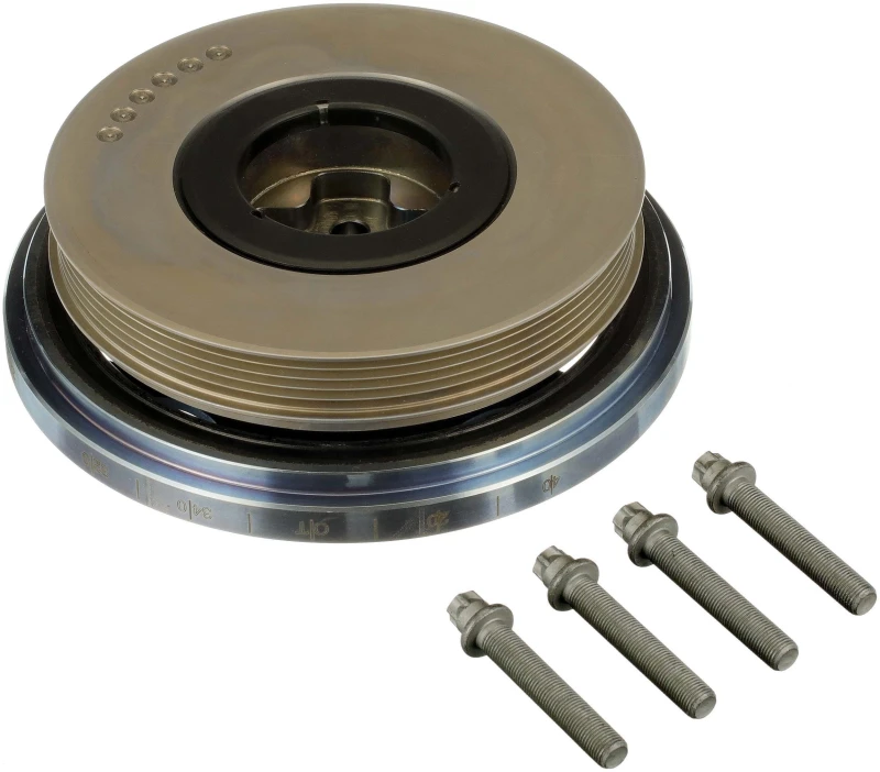 Image of GATES TVD1237A Crankshaft Pulley G-Force PowerLink with damping, with accessories, Ø: 200mm Metal Belt Pulley,crankshaft (3213)