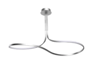 Image of Nur Semi Flush Ceiling 50W LED 3000K, 3900lm, Silver, Frosted Acrylic, Polished Chrome