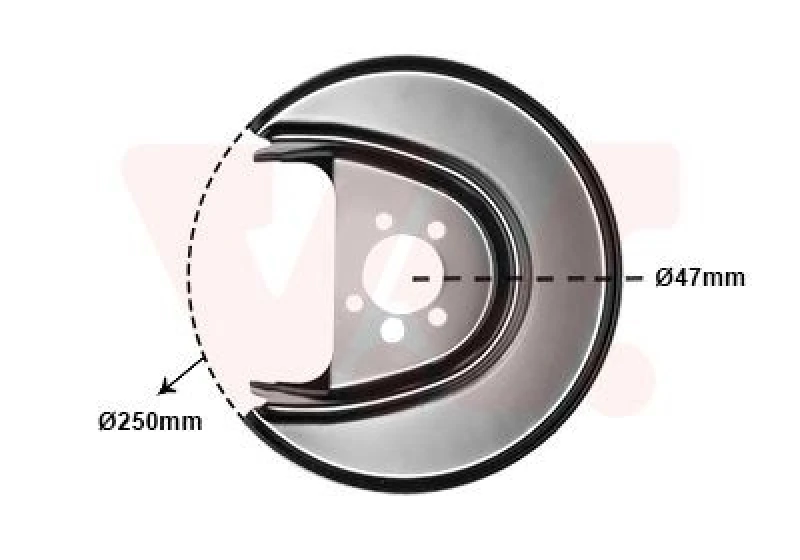 Image of VAN WEZEL Brake disc backing plate VAN WEZEL 5814373