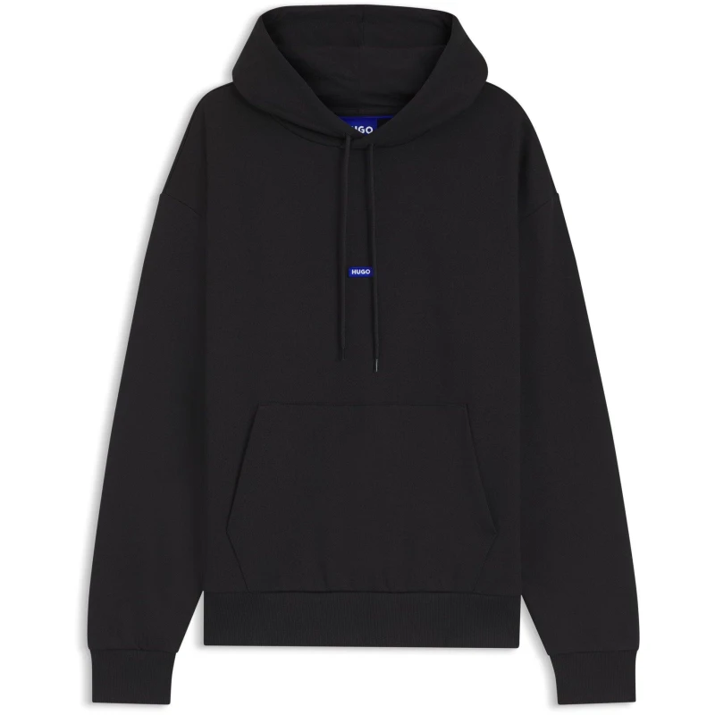 Image of HUGO Blue Nalonso Overhead Hoodie-Black Size M Men Black VQQV1 Male M