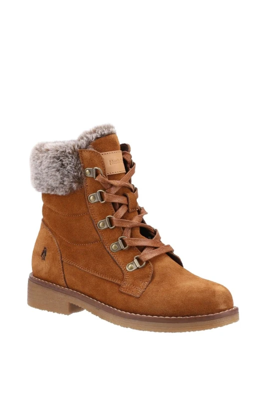 Image of Hush Puppies 'Florence' Leather Mid Boots Tan