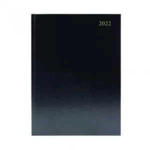 image of Desk Diary 2 Days Per Page A5 Black 2022 KFA52BK22