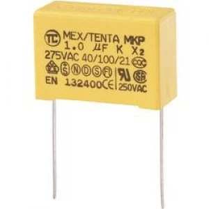 image of MKP X2 suppression capacitor Radial lead 1 uF 275 V AC 10 27.5mm L x W x H 32 x 13 x 23mm MKP X2