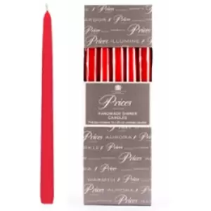 Image of Price's Candles Venetian 10" Candle Pack 10 Red