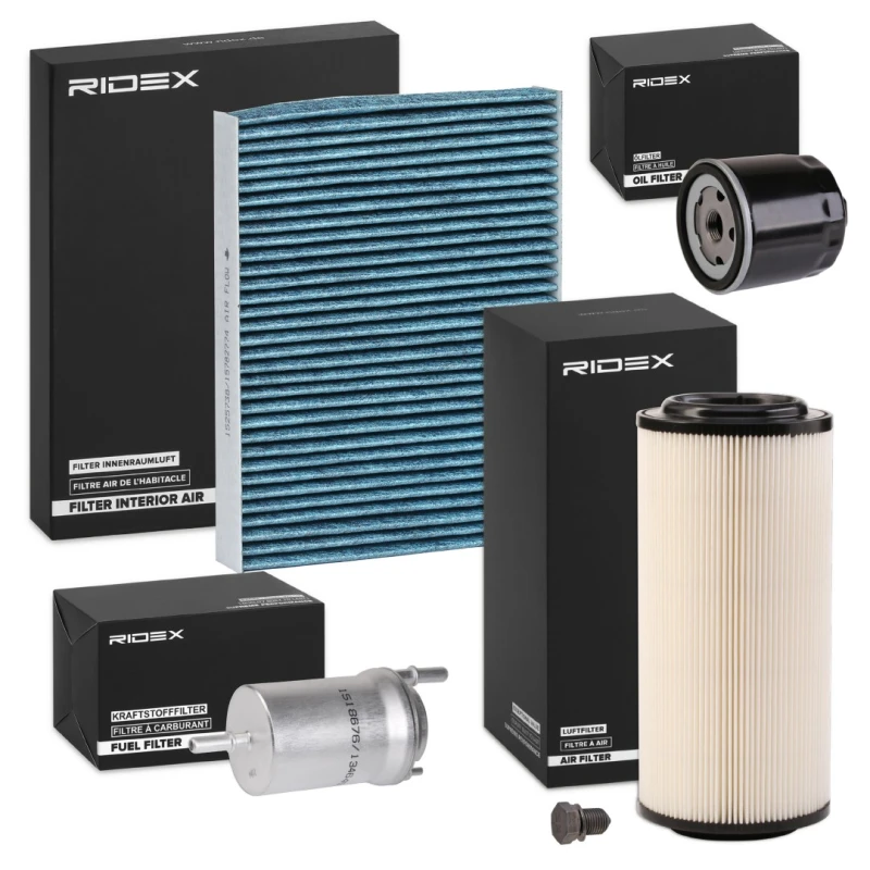 Image of RIDEX 4055F15921 Filter Set with air filter Filter Set (4055)