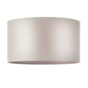 image of 380mm Mink Satin Fabric Cylinder Lamp Shade - Rolled Edge - 10W E27 LED