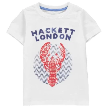 image of Hackett Boys Short Sleeved Lobster T-Shirt - White